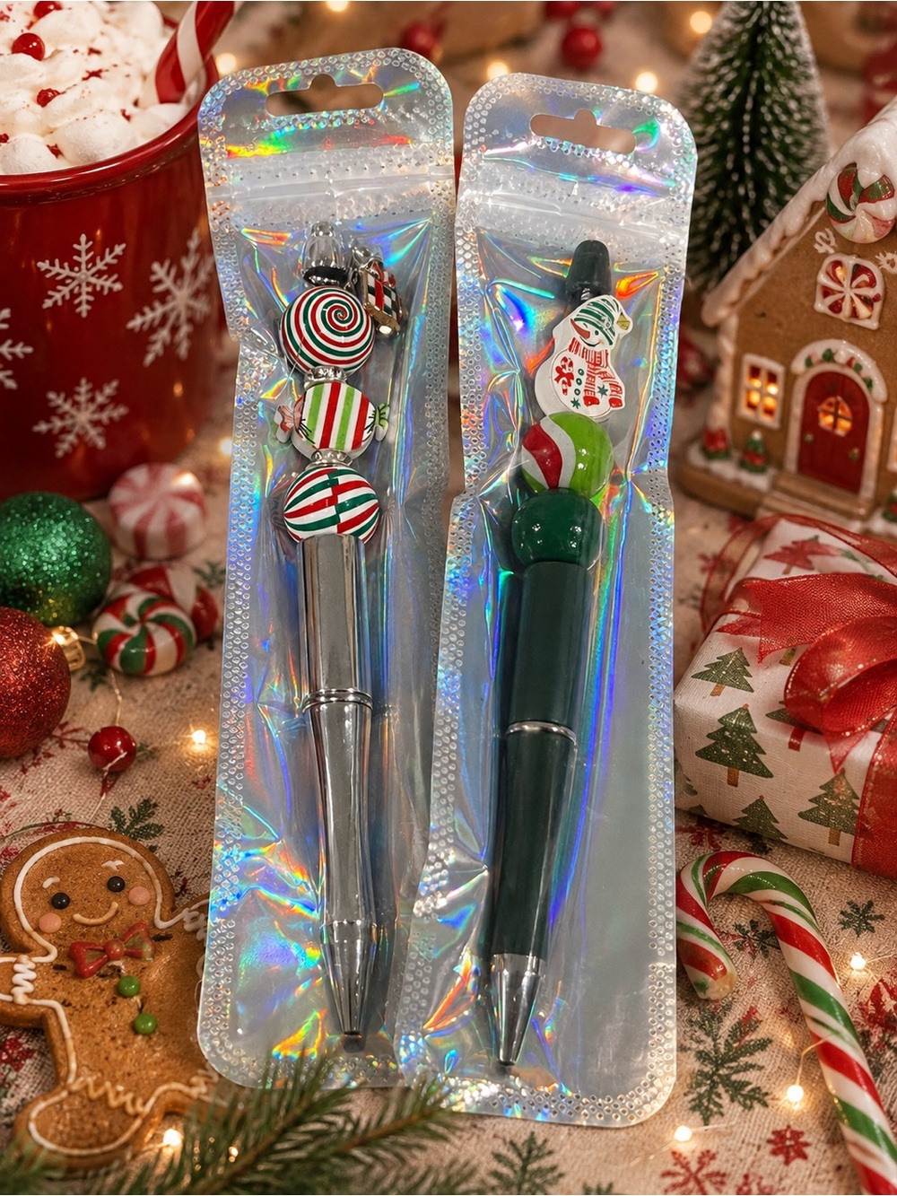 NWT Festive Christmas Holiday Pens – Set of 2 🎅🍭